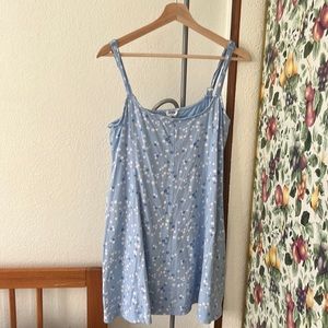 Blue and white floral dress